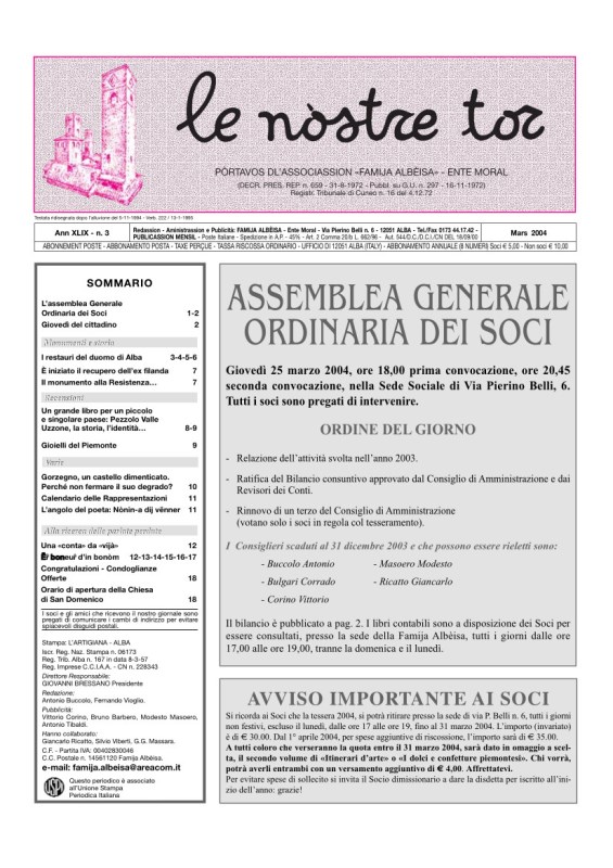 Copertina di Le nostre tor